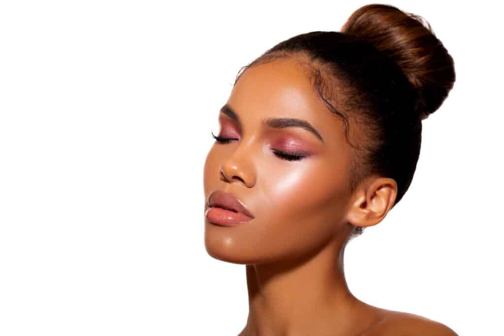 Woman with flawless skin after HydraFacial for big event in Salt Lake City, UT